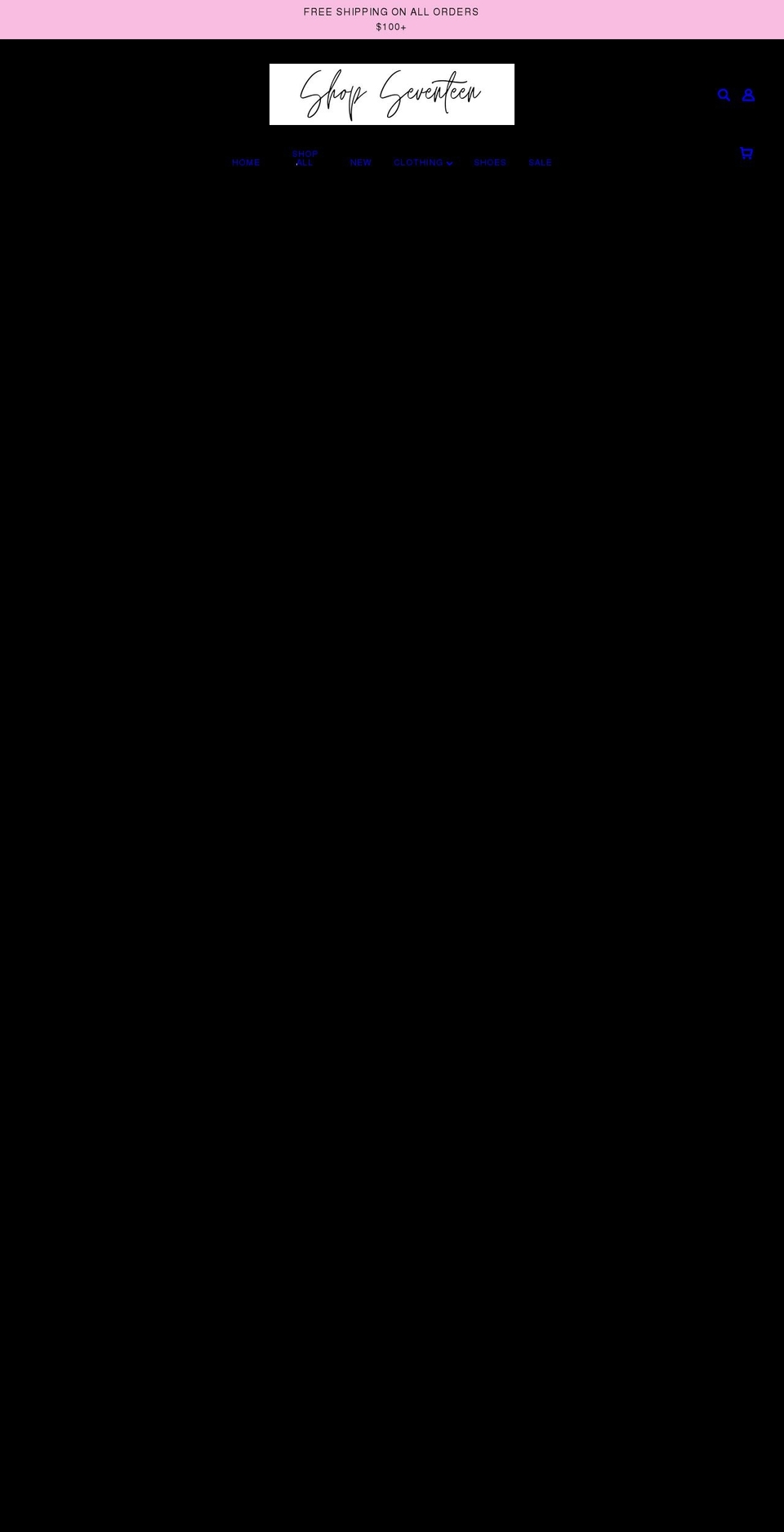 shopseventeenboutique.com shopify website screenshot