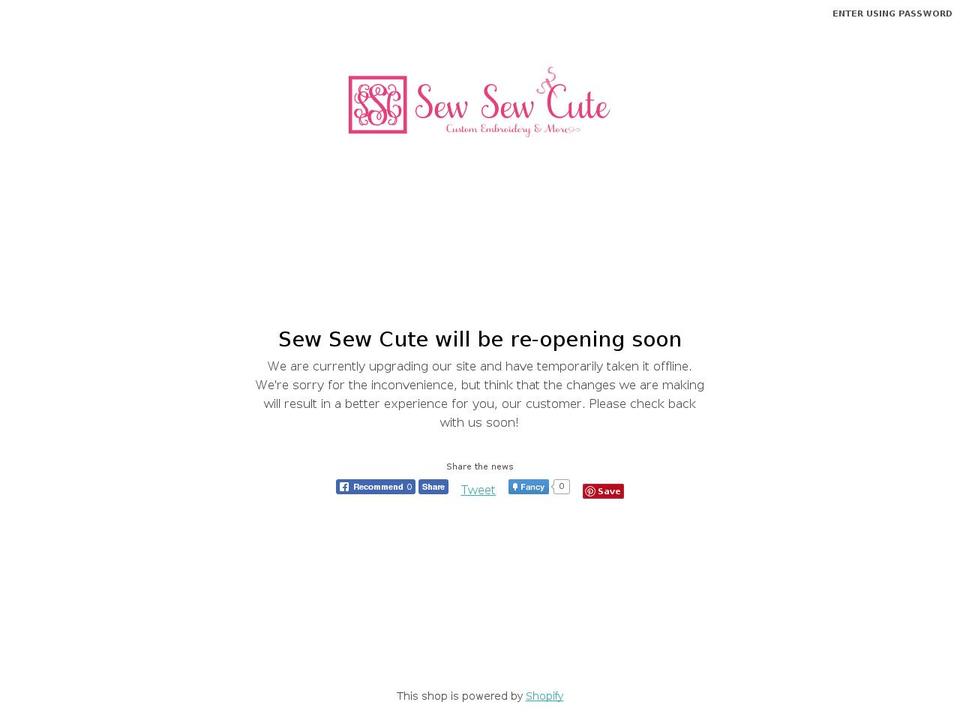 shopsewsewcute.com shopify website screenshot