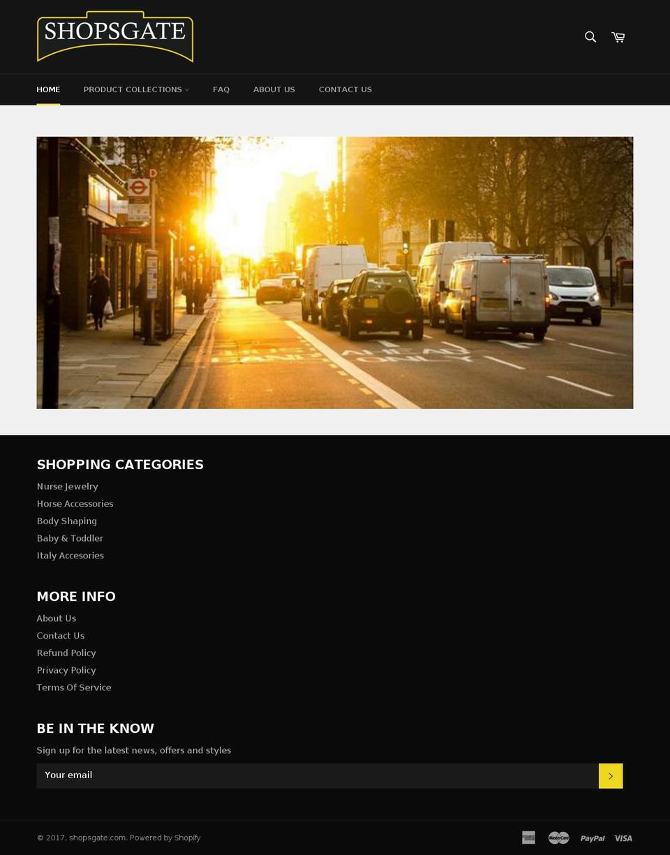 shopsgate.com shopify website screenshot