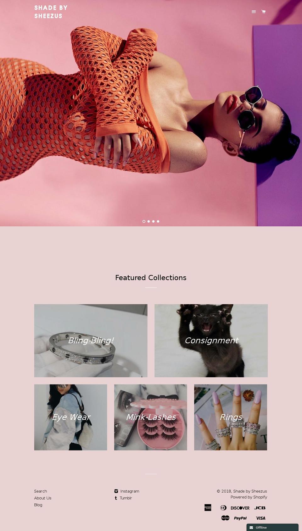shopsheezus.com — Shopify storefront screenshot