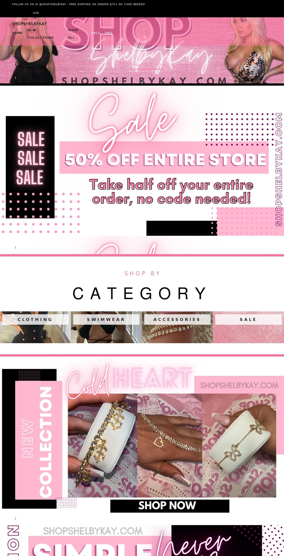 shopshelbykay.com shopify website screenshot