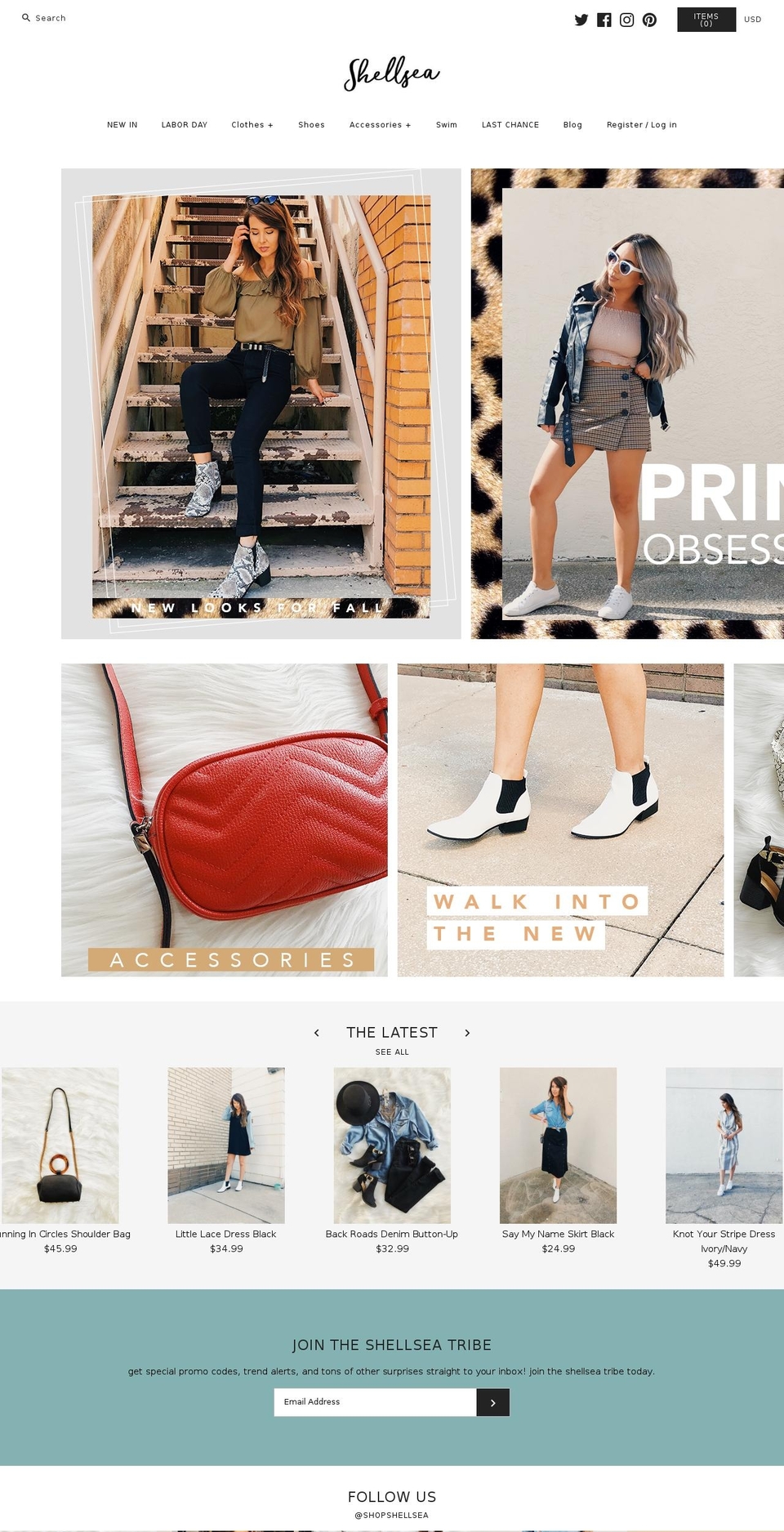 shopshellsea.com — Shopify storefront screenshot