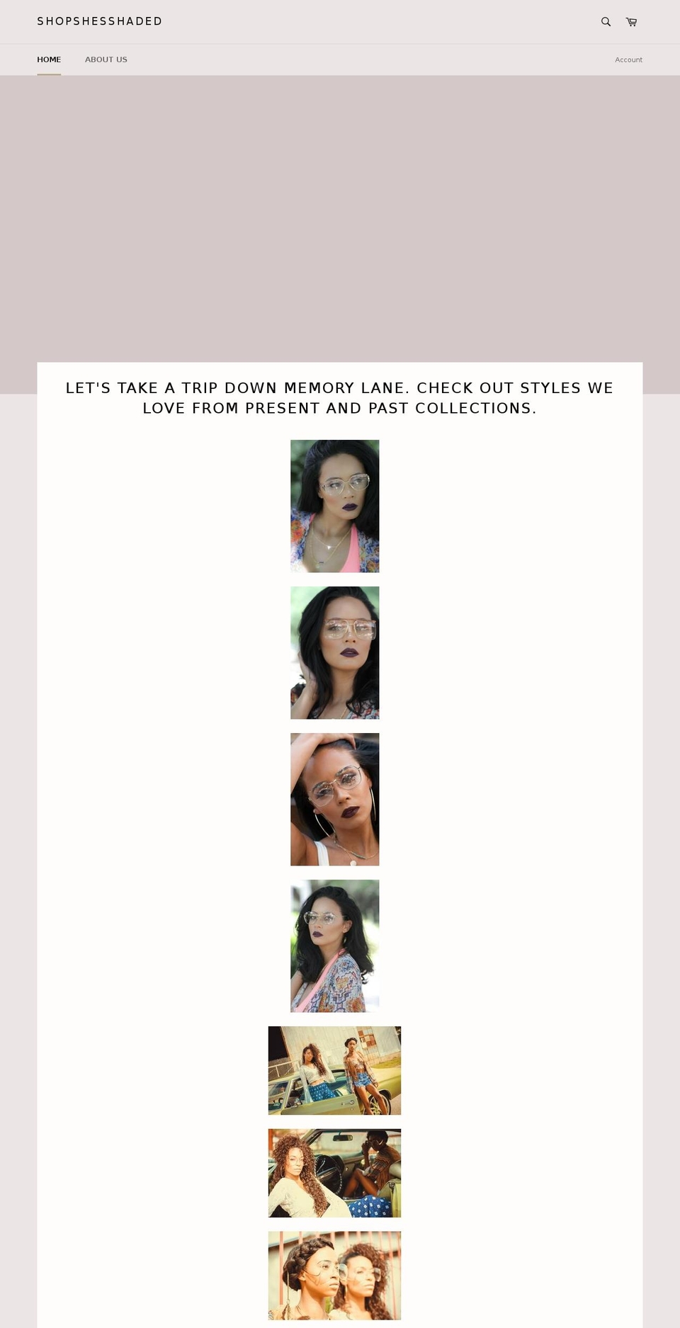 shopshesshaded.com shopify website screenshot