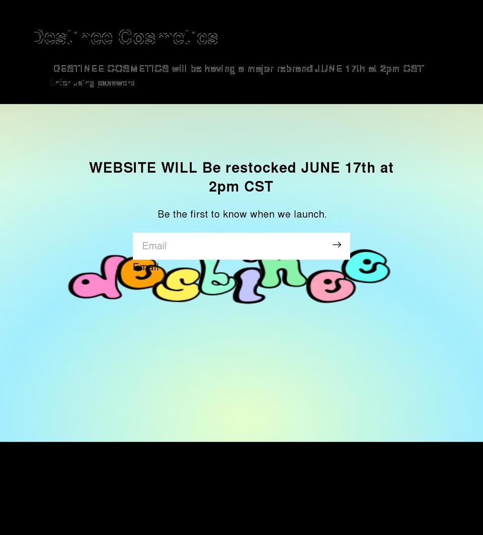 shopshiniquekosmetics.com shopify website screenshot