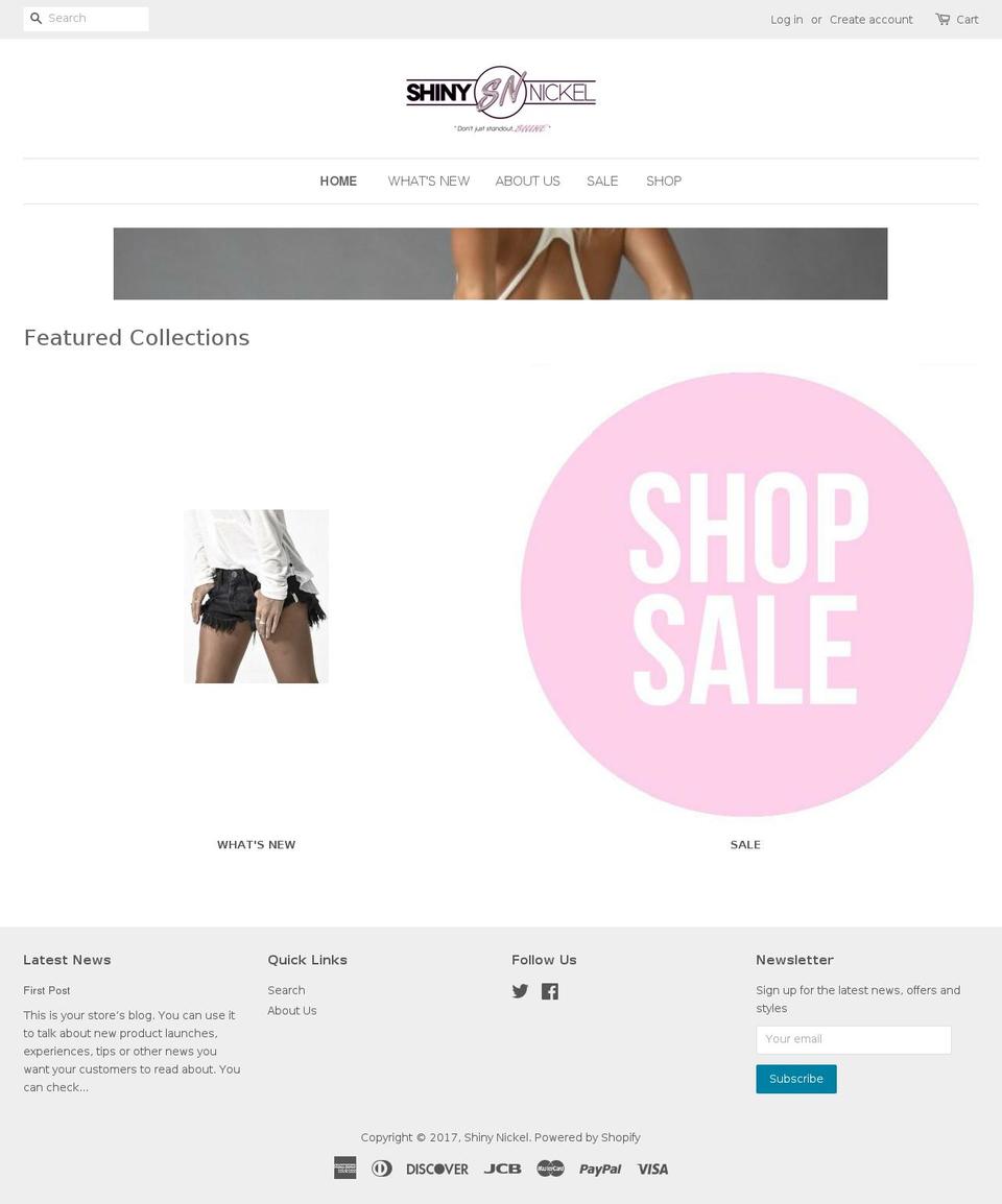 shopshinynickel.net shopify website screenshot