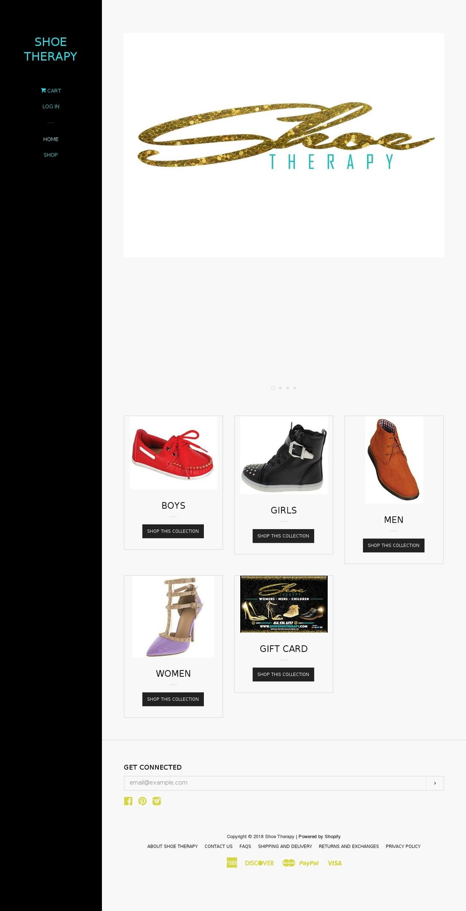 shopshoetherapy.net shopify website screenshot