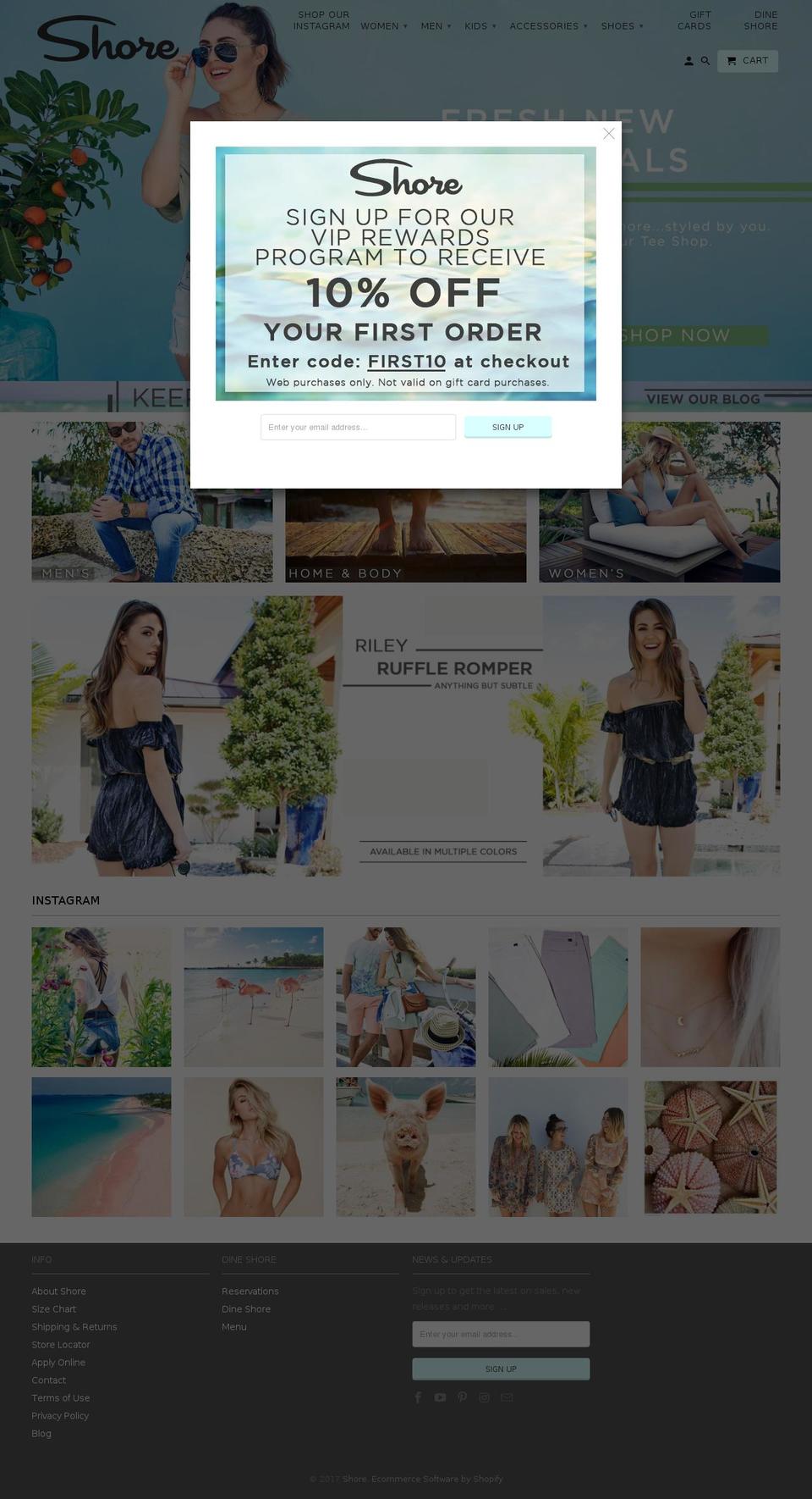 shopshore.com shopify website screenshot