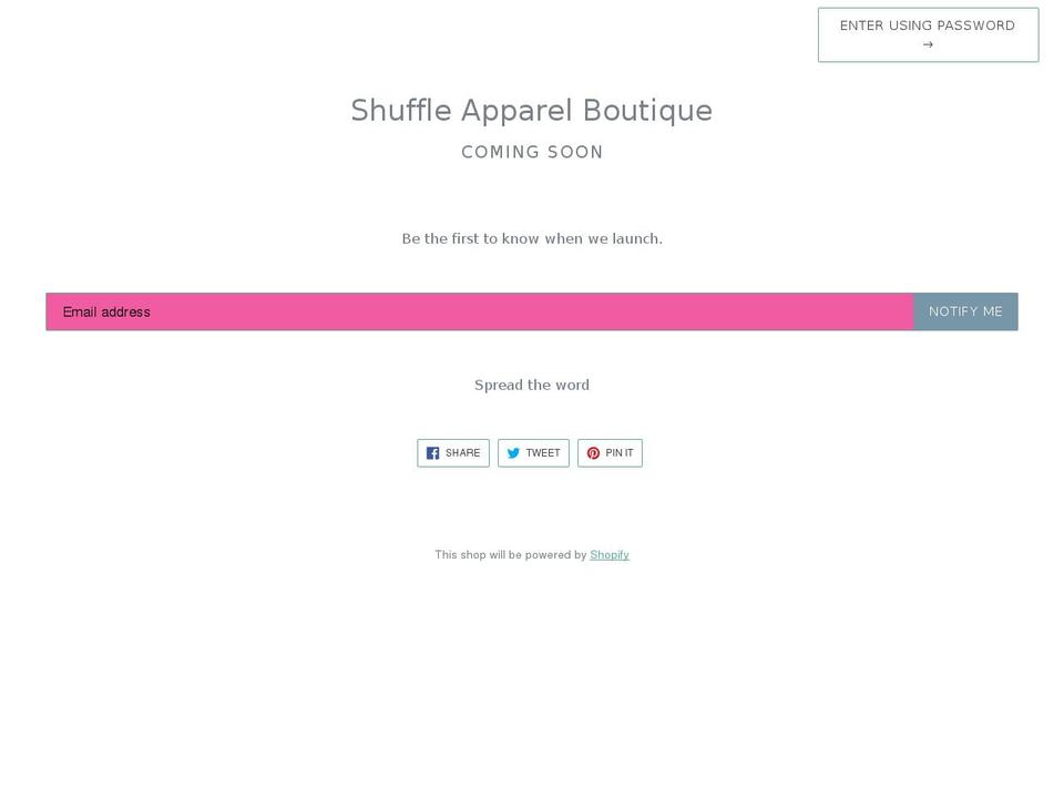 shopshuffle.com — Shopify storefront screenshot