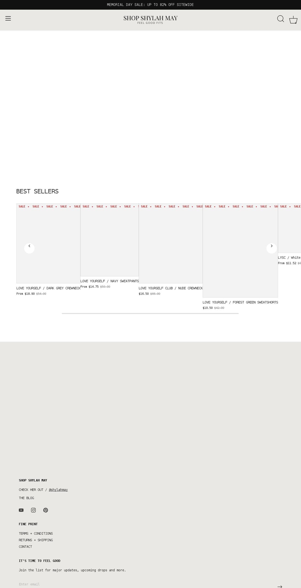 shopshylahmay.com shopify website screenshot