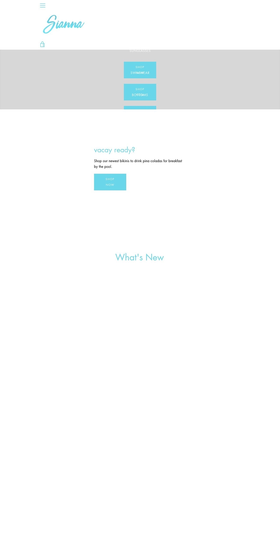 shopsianna.com shopify website screenshot