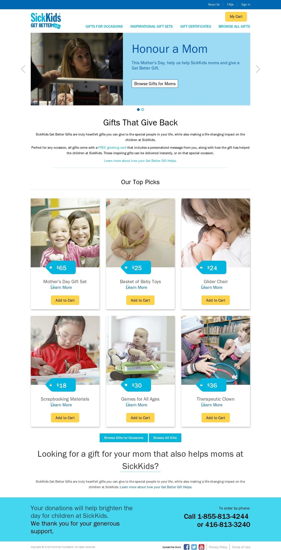 SickKids Theme - Merged Shopify theme site example shopsickkids.com