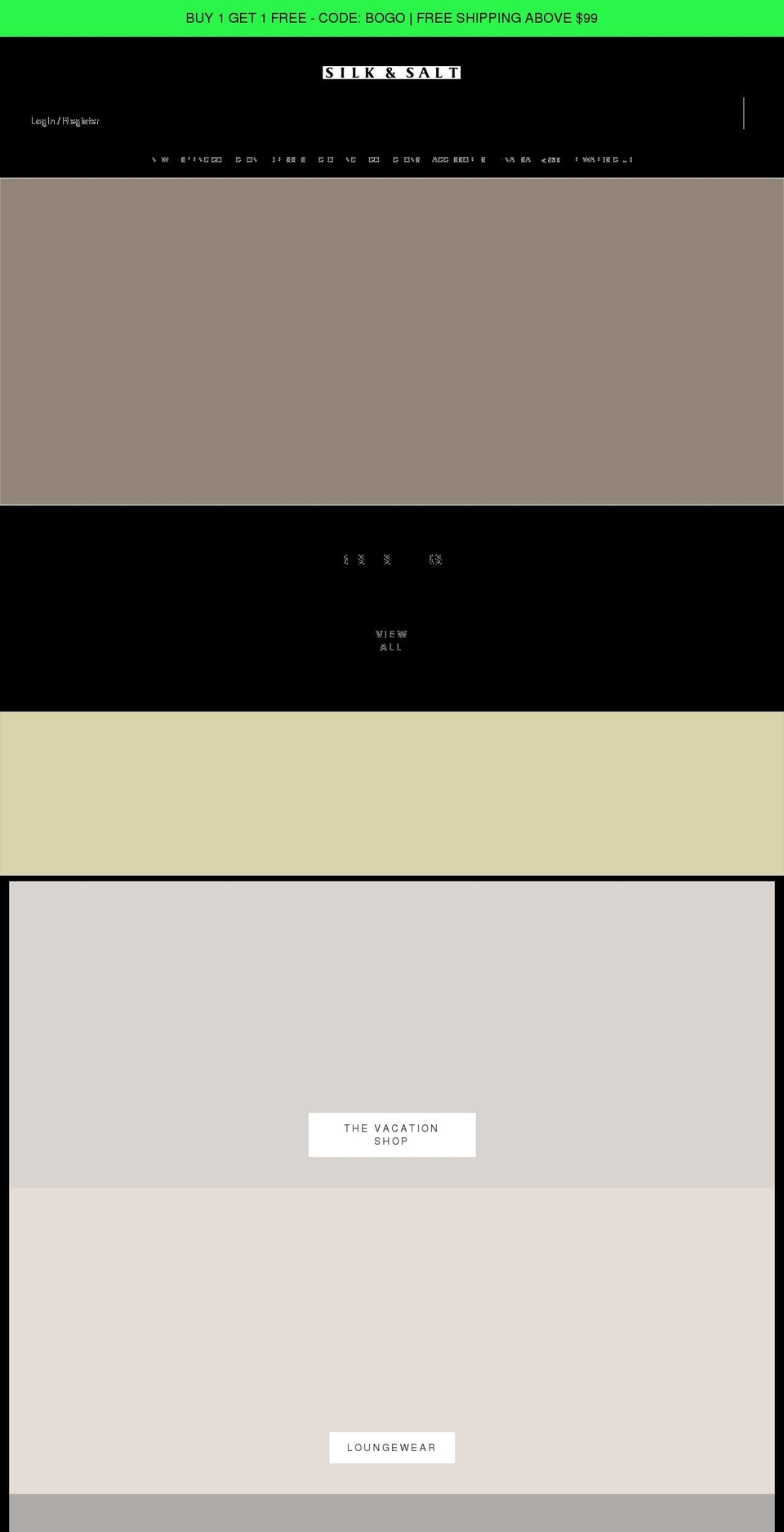 shopsilkandsalt.com shopify website screenshot