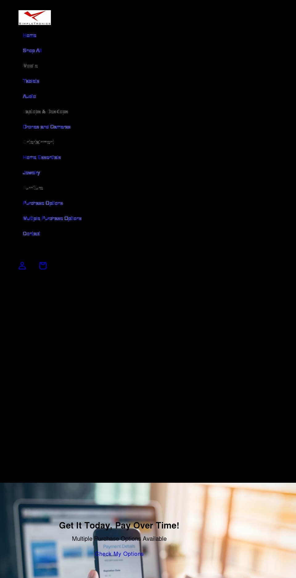 shopsimpletronics.com shopify website screenshot