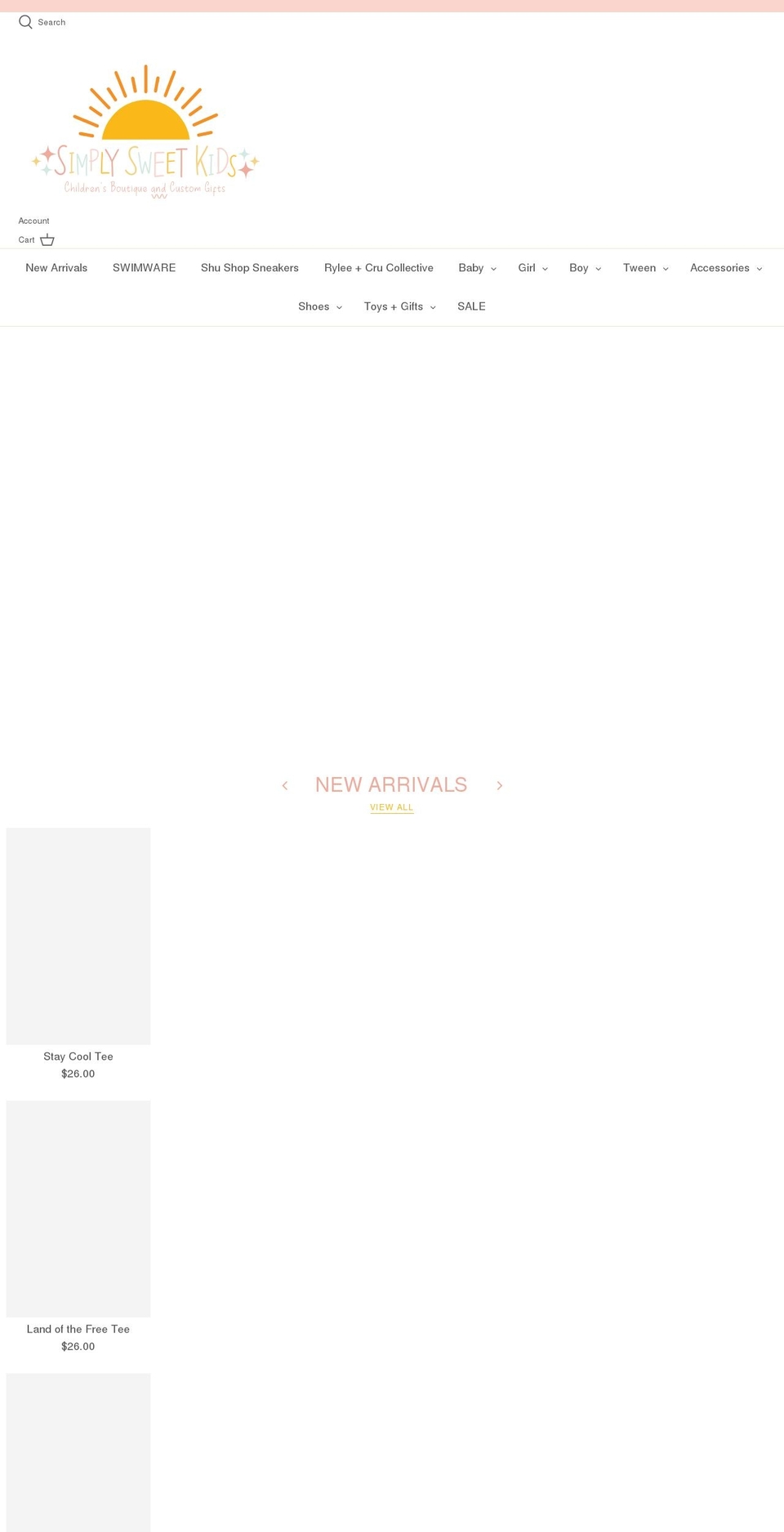 shopsimplysweet.com shopify website screenshot