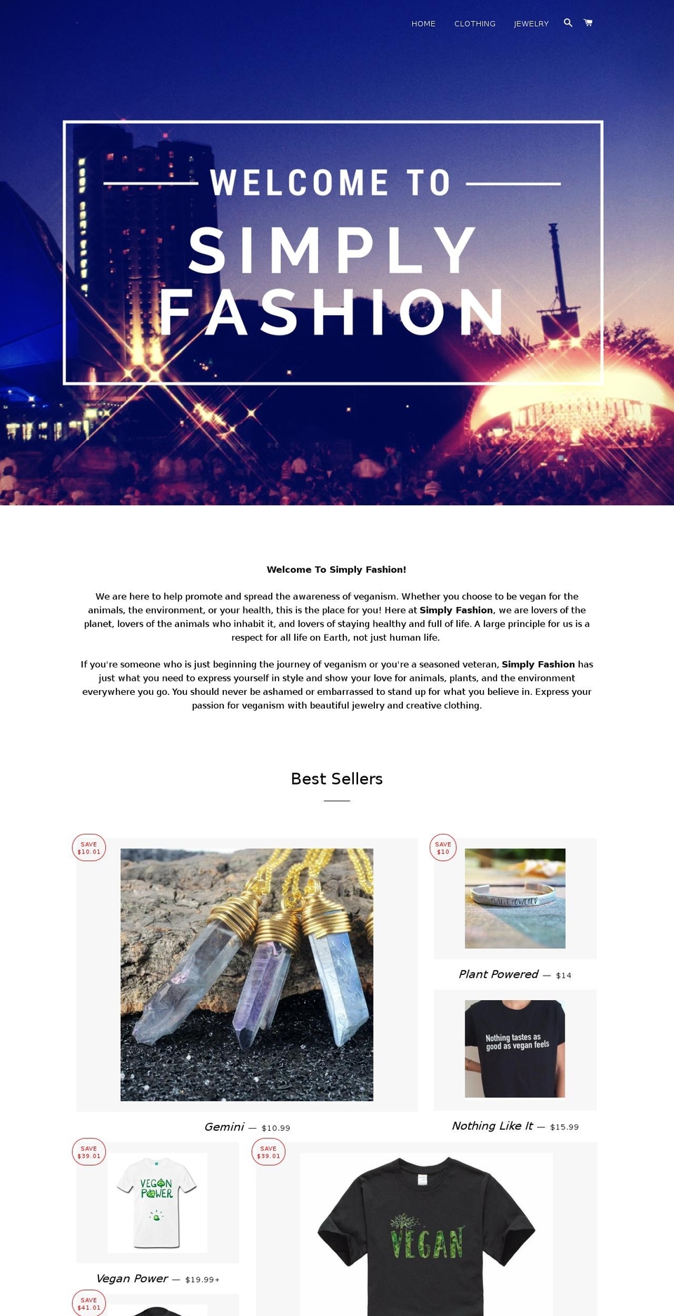 shopsimplyvegan.com — Shopify storefront screenshot