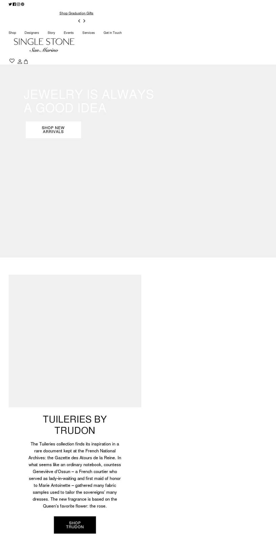 shopsinglestone.com shopify website screenshot