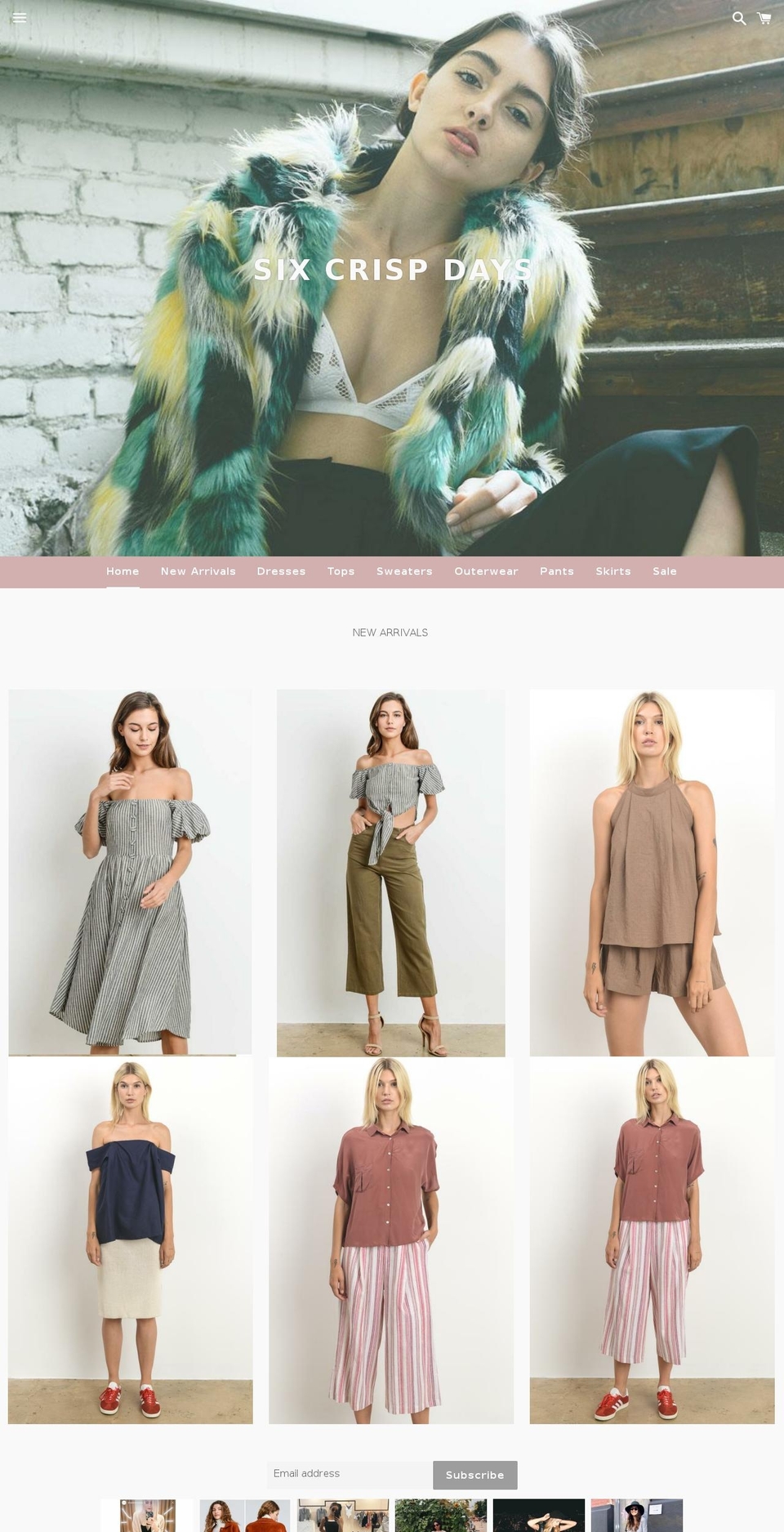 shopsixcrispdays.com — Shopify storefront screenshot