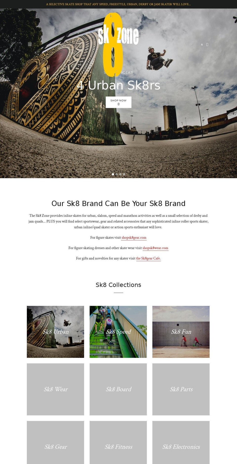 shopsk8zone.com — Shopify storefront screenshot