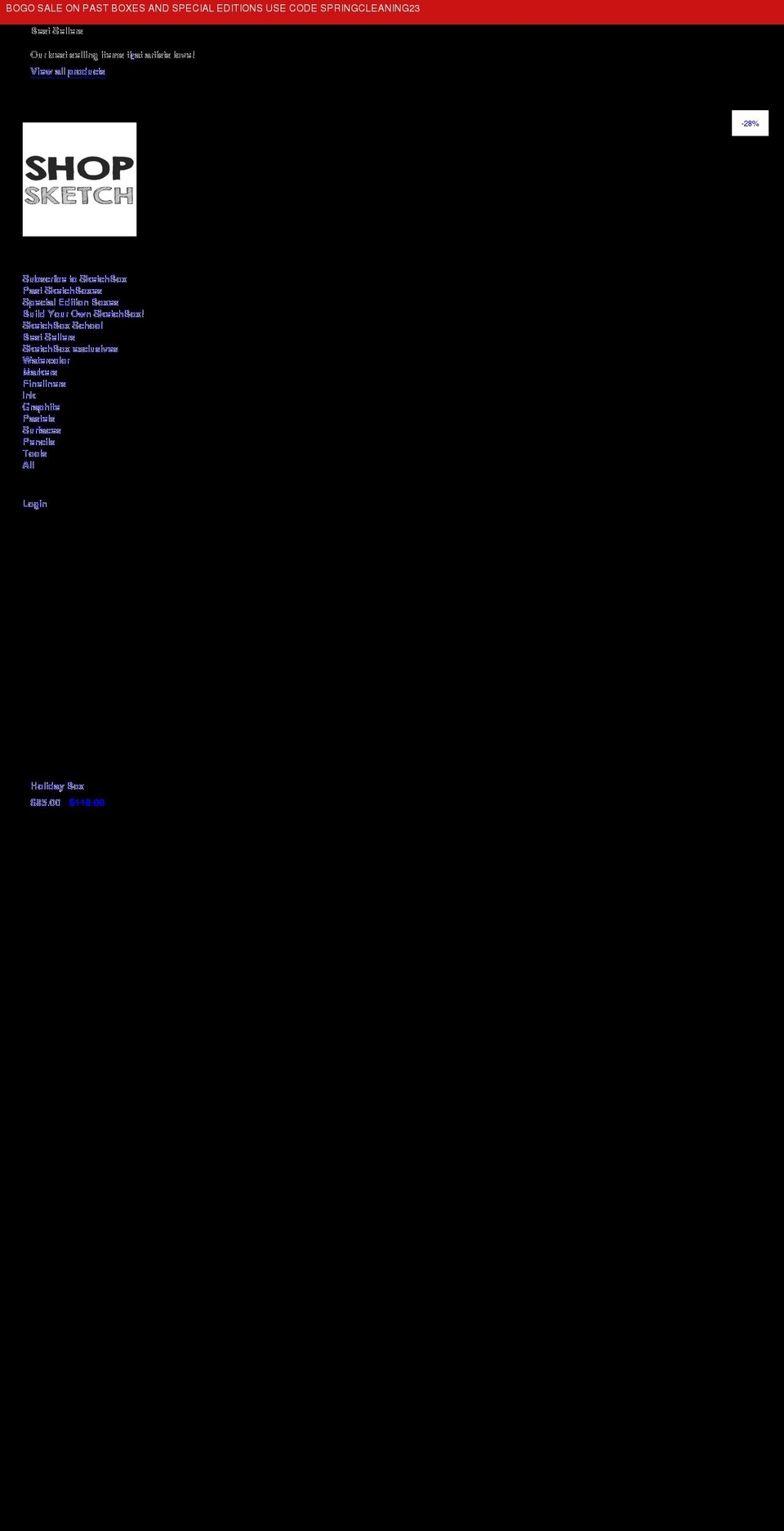 shopsketch.com shopify website screenshot