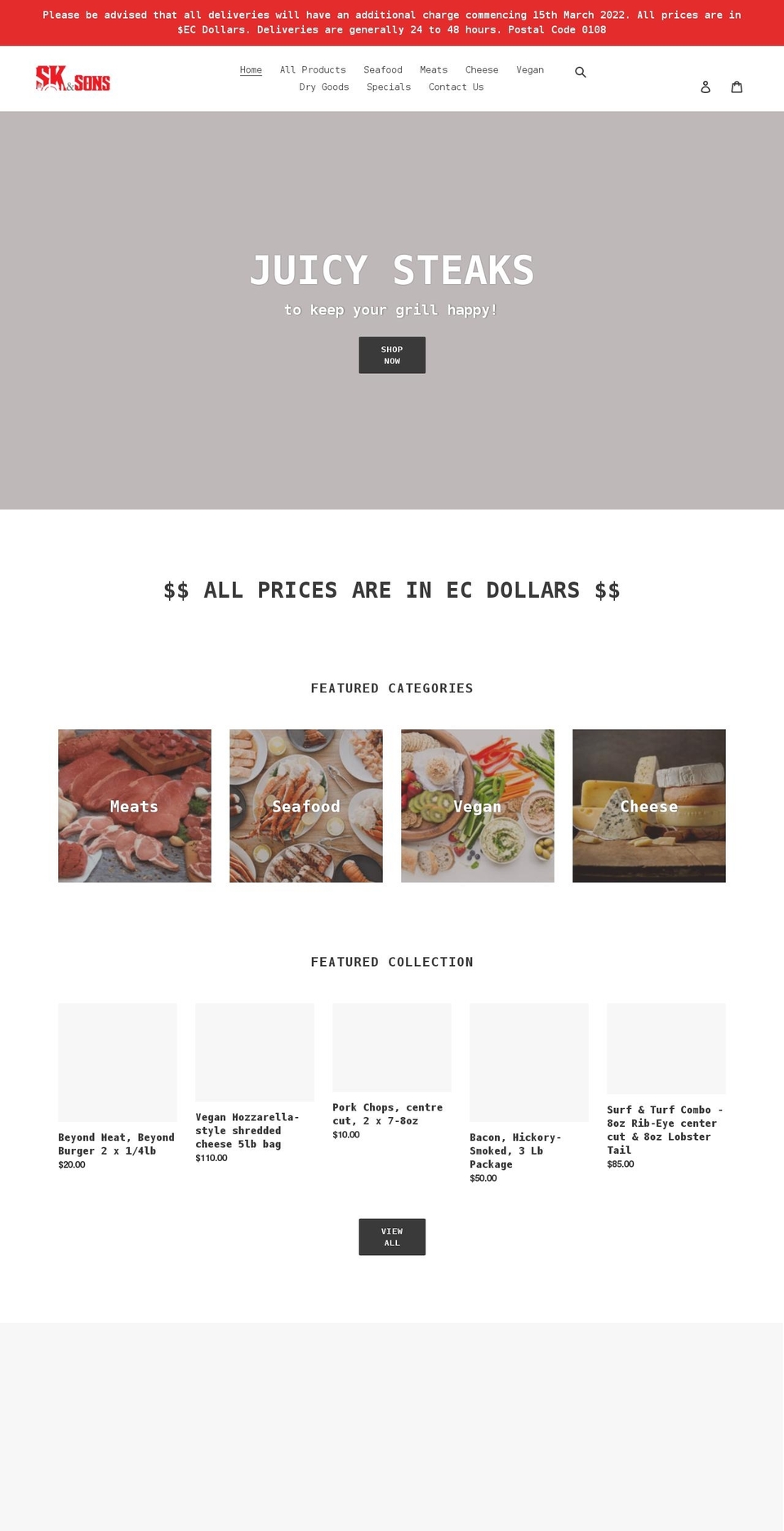 shopsksons.com shopify website screenshot