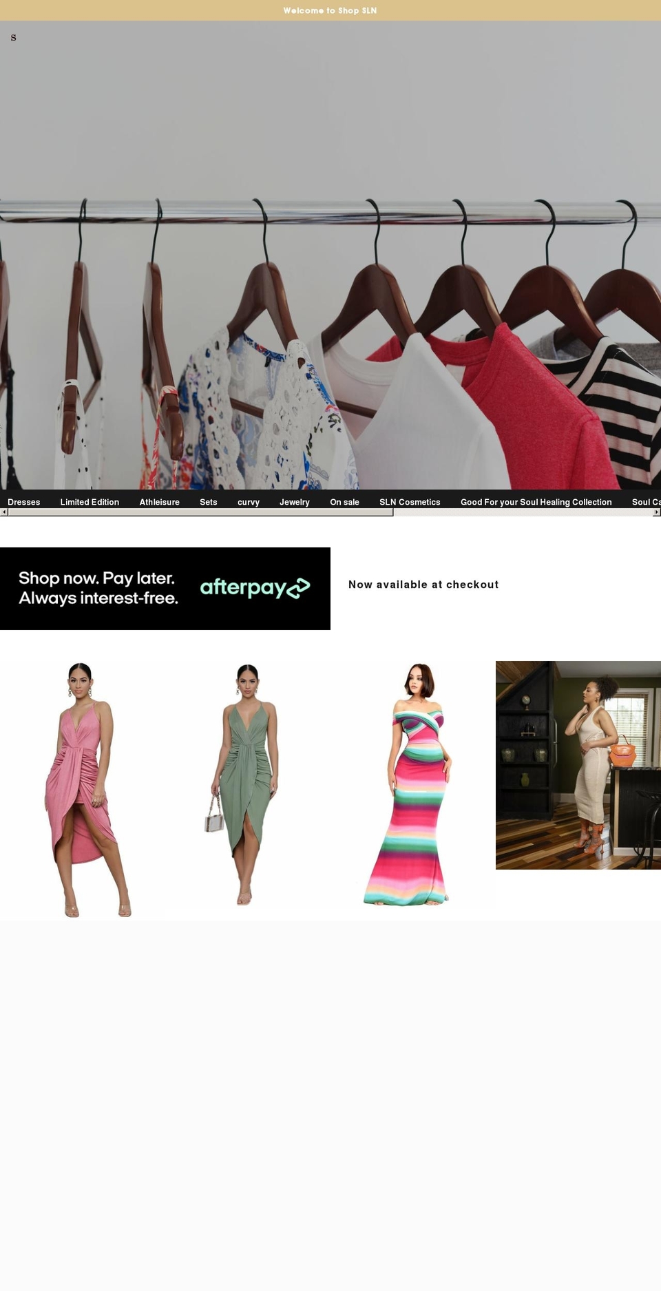 shopsln.com shopify website screenshot