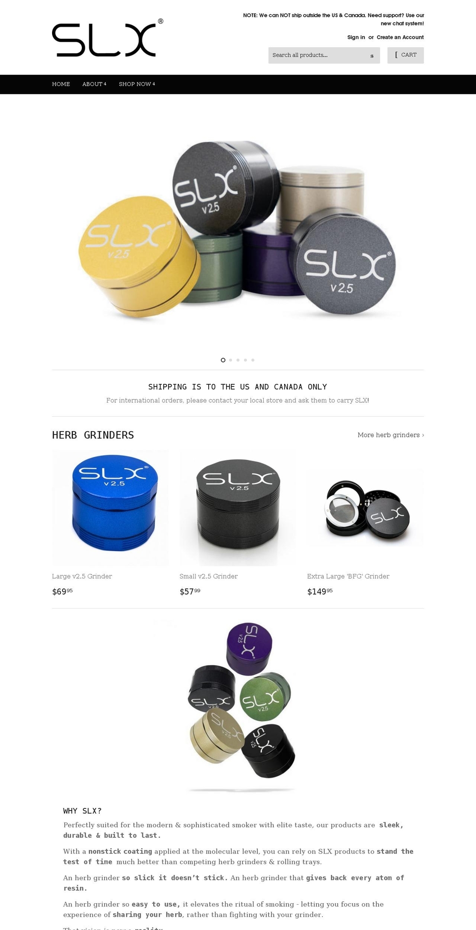 shopslx.com shopify website screenshot