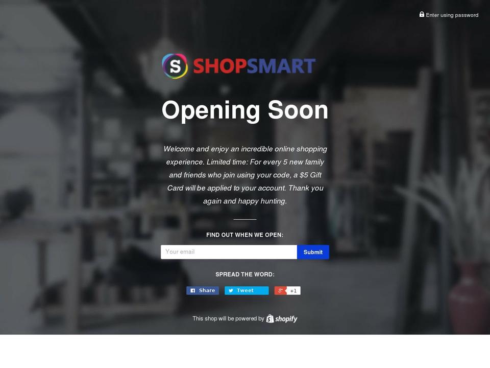 shopsmartoutlets.net shopify website screenshot