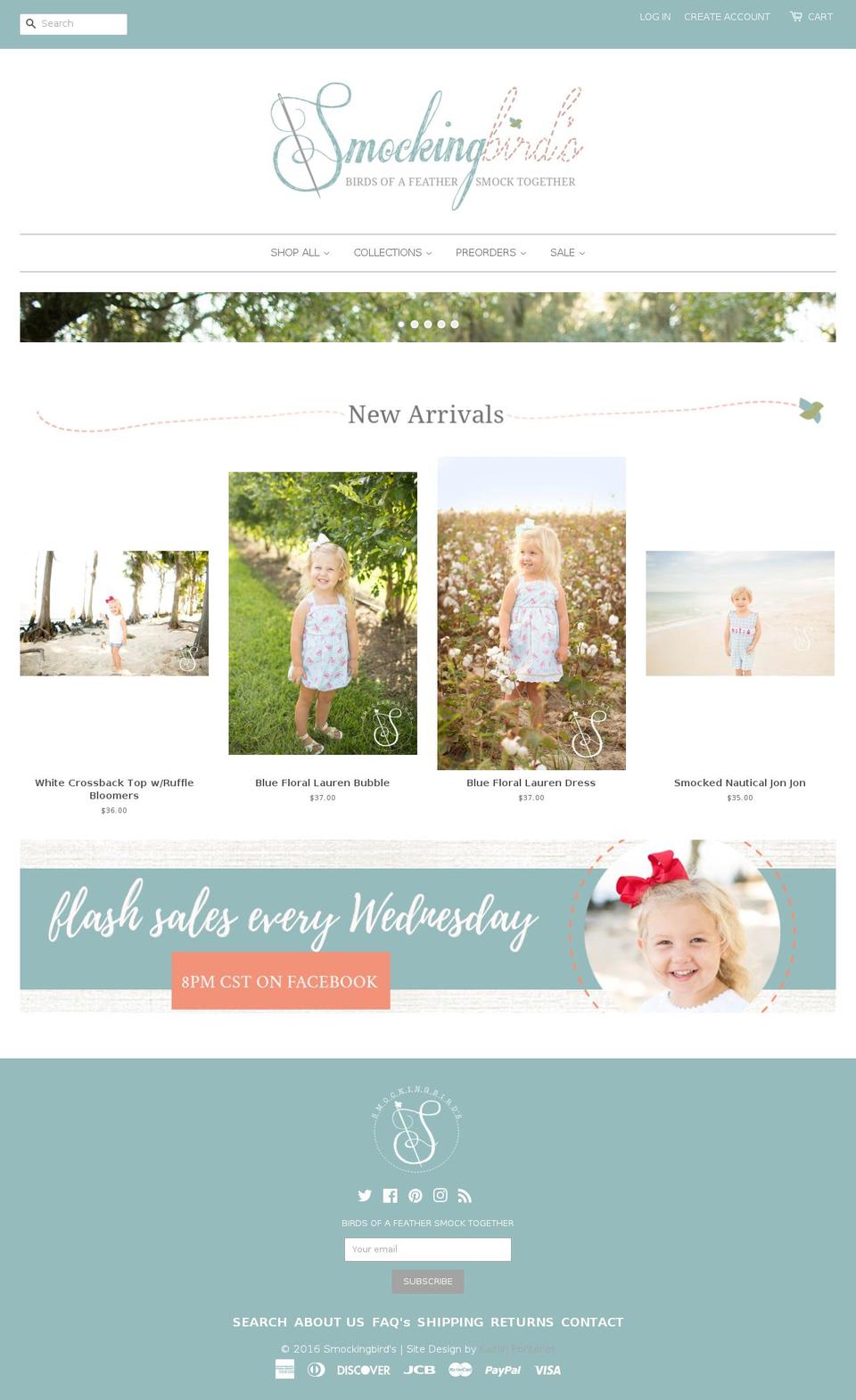 shopsmockingbirds.com shopify website screenshot