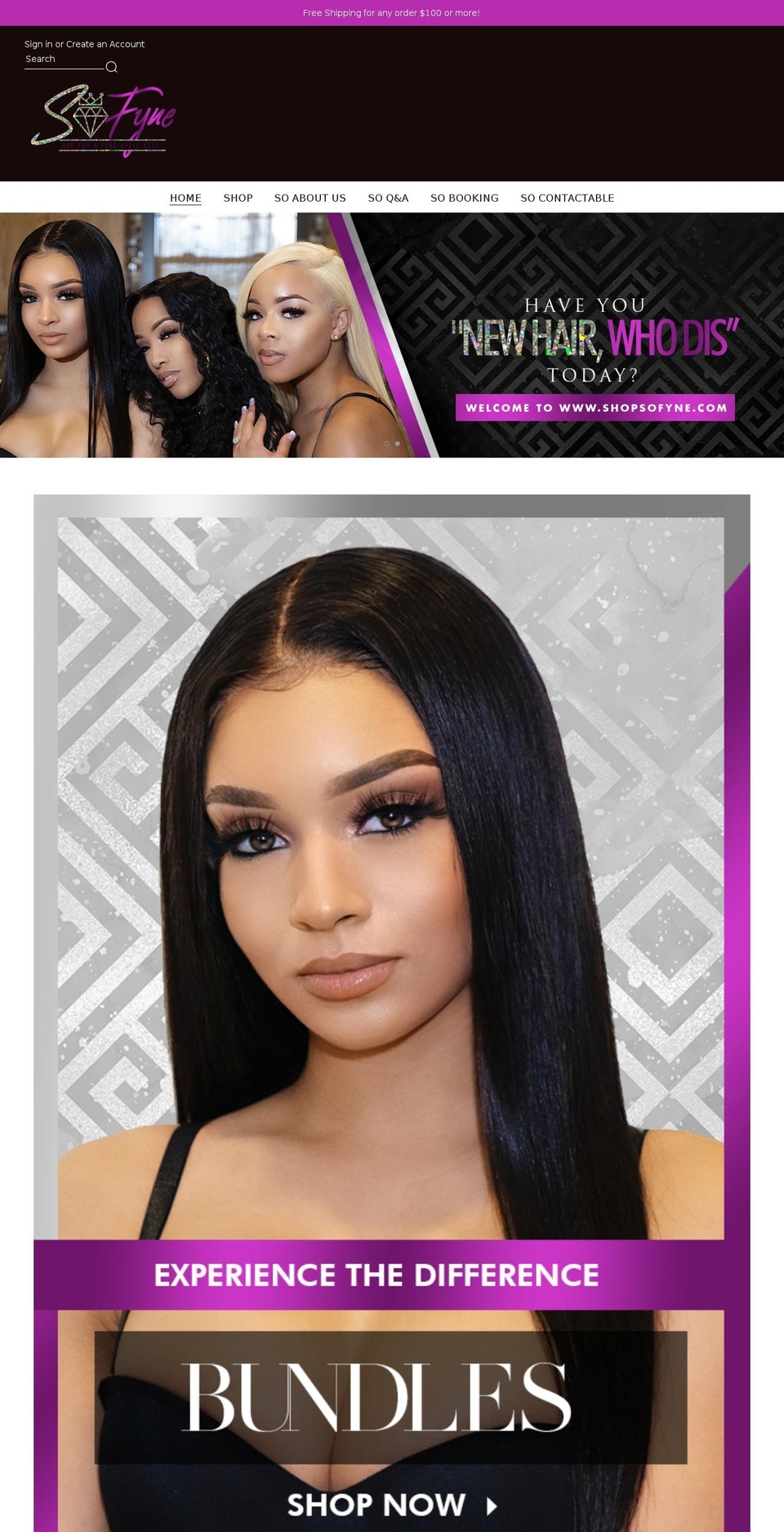 shopsofyne.com shopify website screenshot