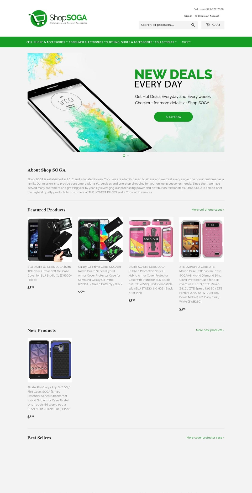 shopsoga.com — Shopify storefront screenshot