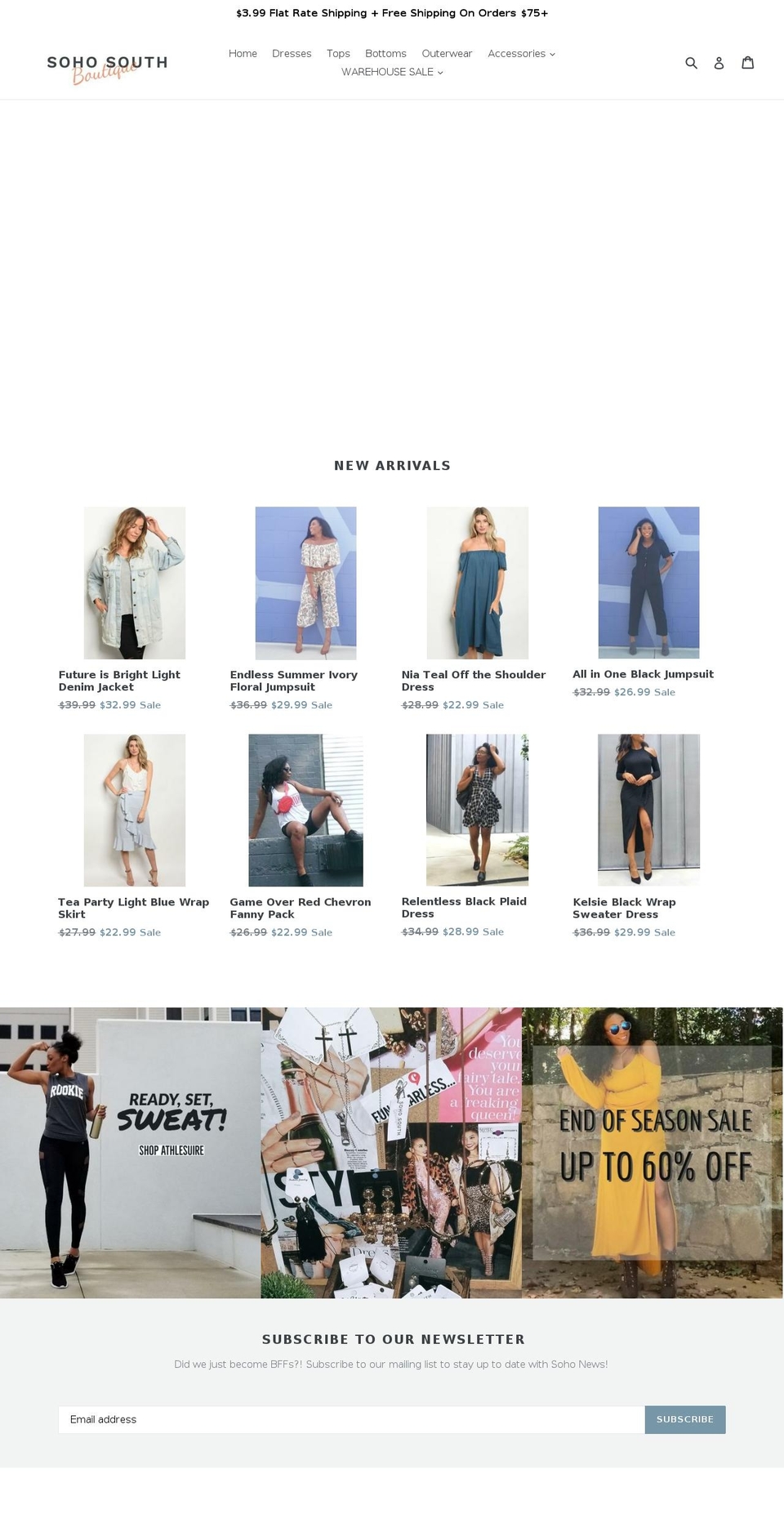 shopsohosouth.com — Shopify storefront screenshot