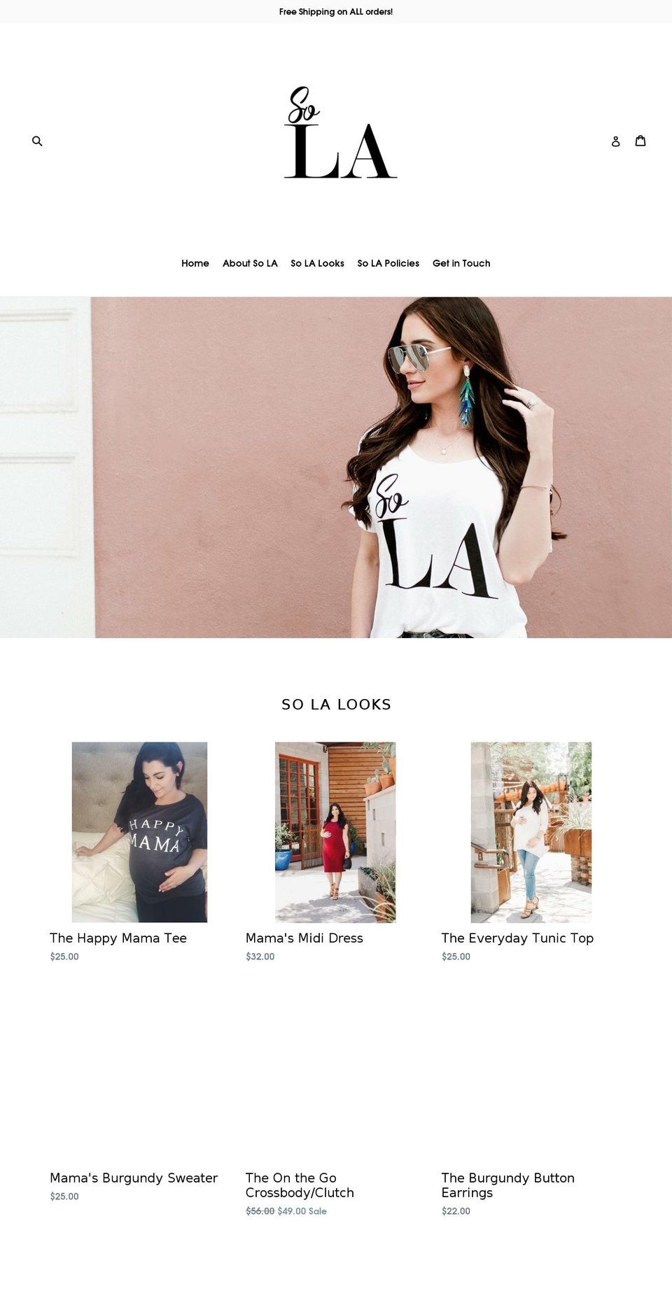 shopsolaboutique.com — Shopify storefront screenshot