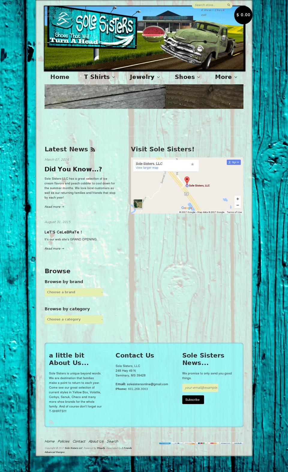 shopsolesistersms.com shopify website screenshot