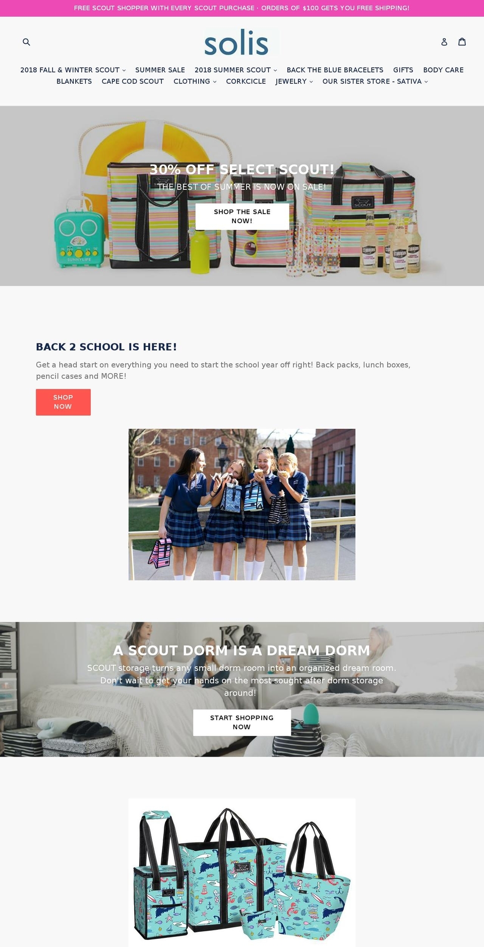 shopsolis.com — Shopify storefront screenshot