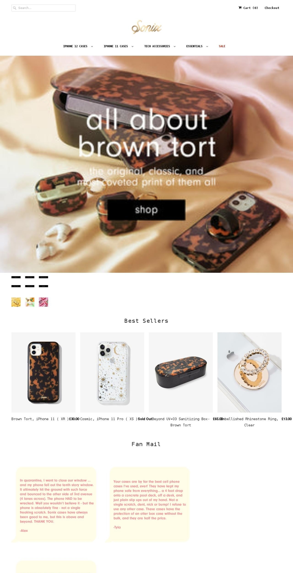 shopsonix.co.uk shopify website screenshot