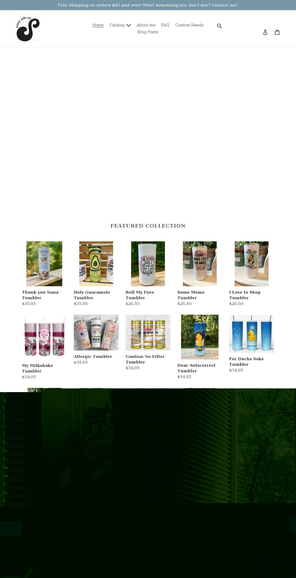 shopsonnysideup.com shopify website screenshot