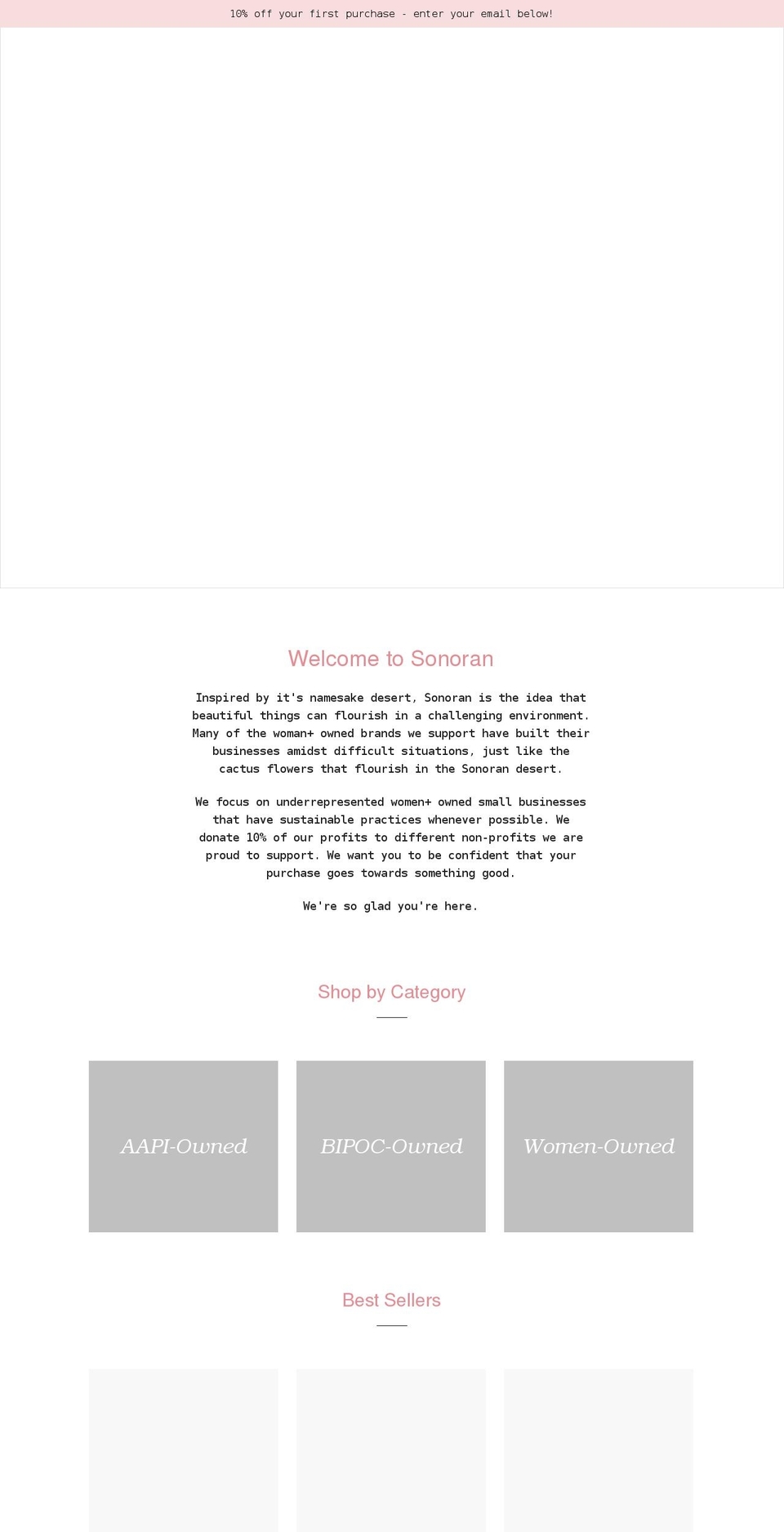 shopsonoran.com shopify website screenshot
