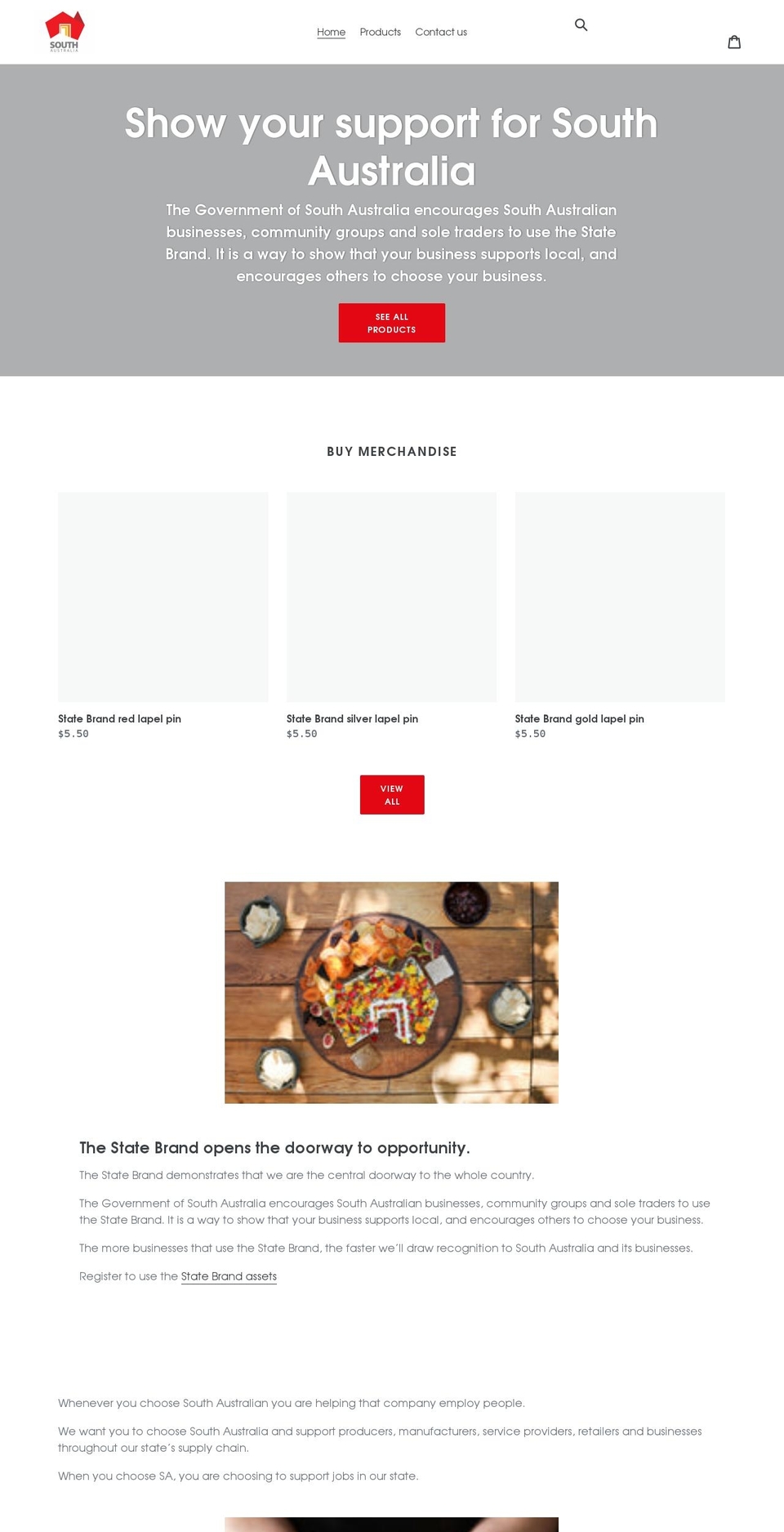 shopsouthaustralia.com.au shopify website screenshot