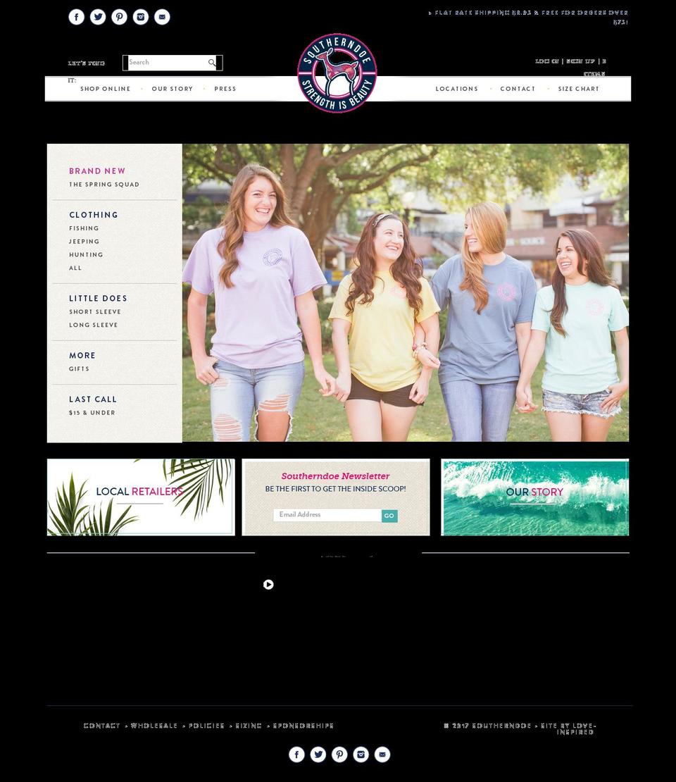 shopsoutherndoe.com shopify website screenshot
