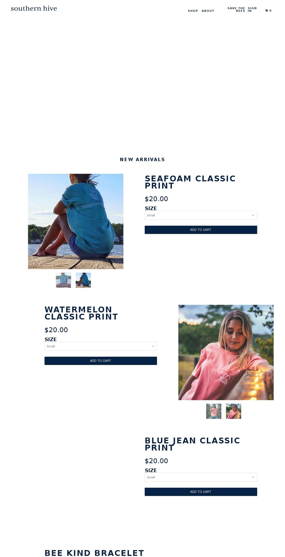 shopsouthernhive.com shopify website screenshot