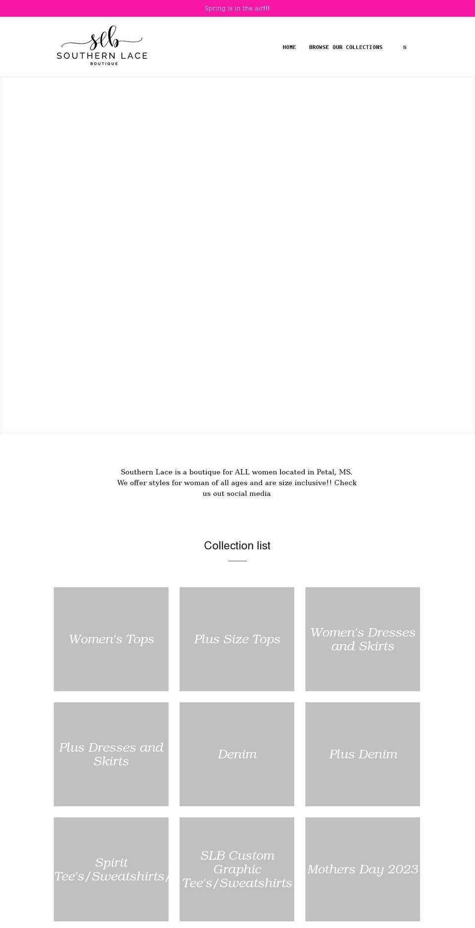 shopsouthernlace.com shopify website screenshot