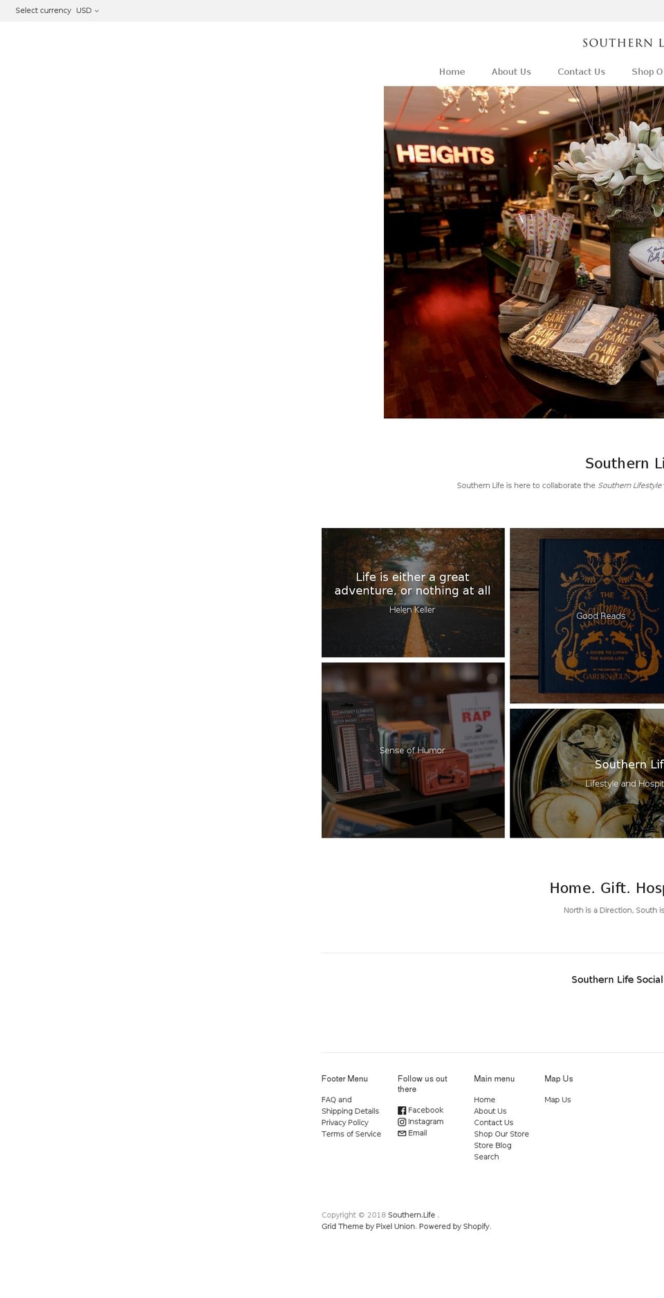 shopsouthernlife.com — Shopify storefront screenshot