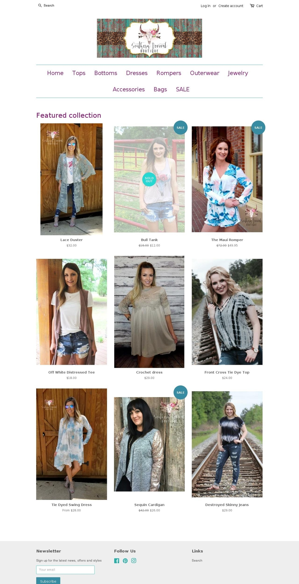 shopsouthernrevival.com — Shopify storefront screenshot