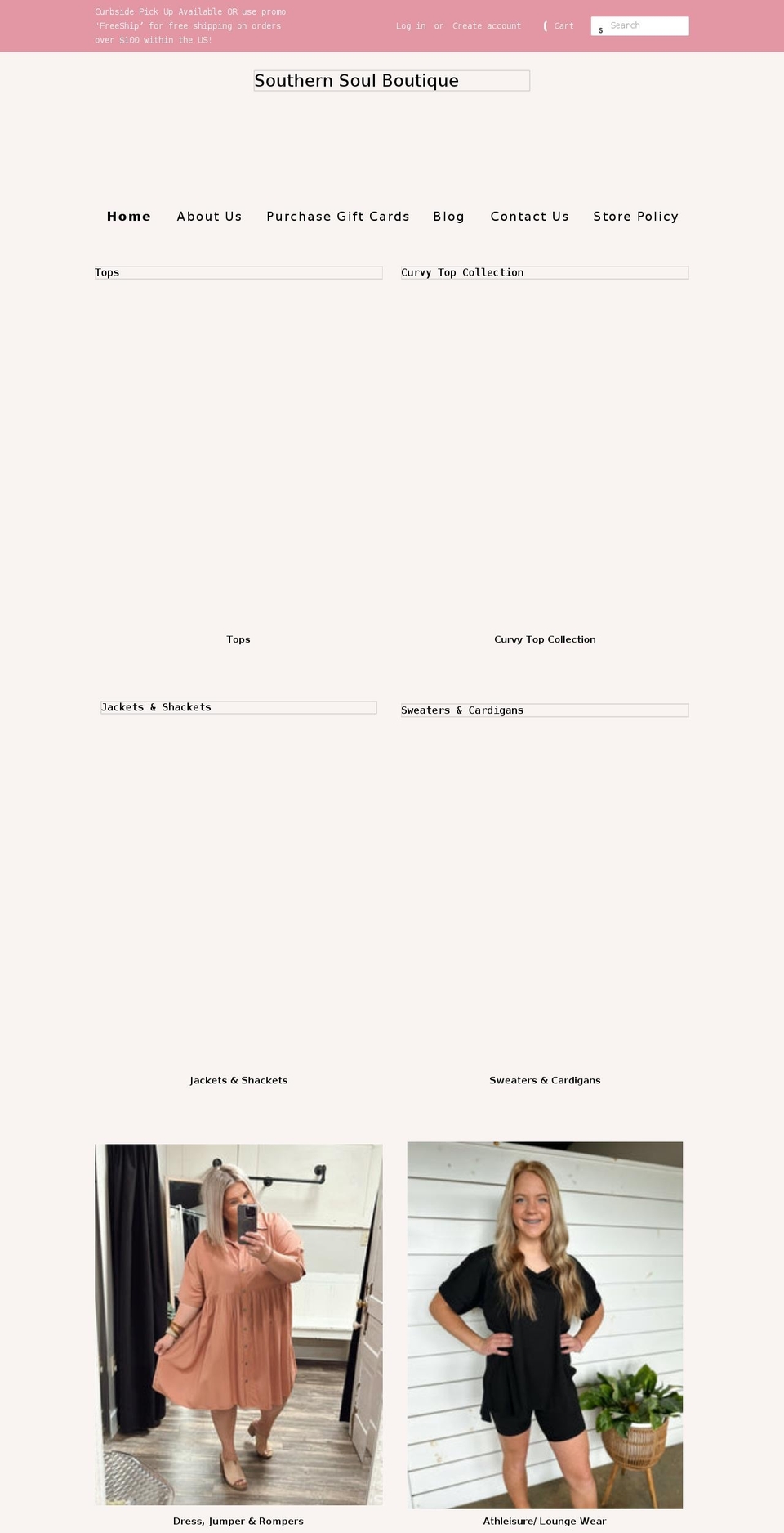 shopsouthernsoul.com shopify website screenshot