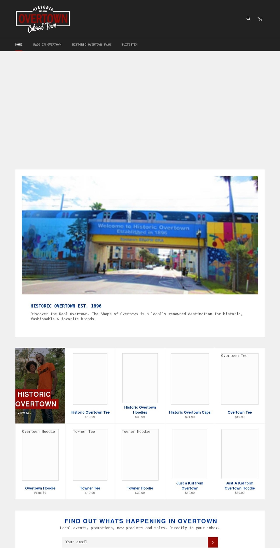 shopsovertown.com shopify website screenshot