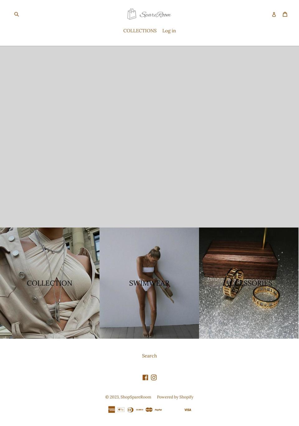 shopspareroom.com — Shopify storefront screenshot
