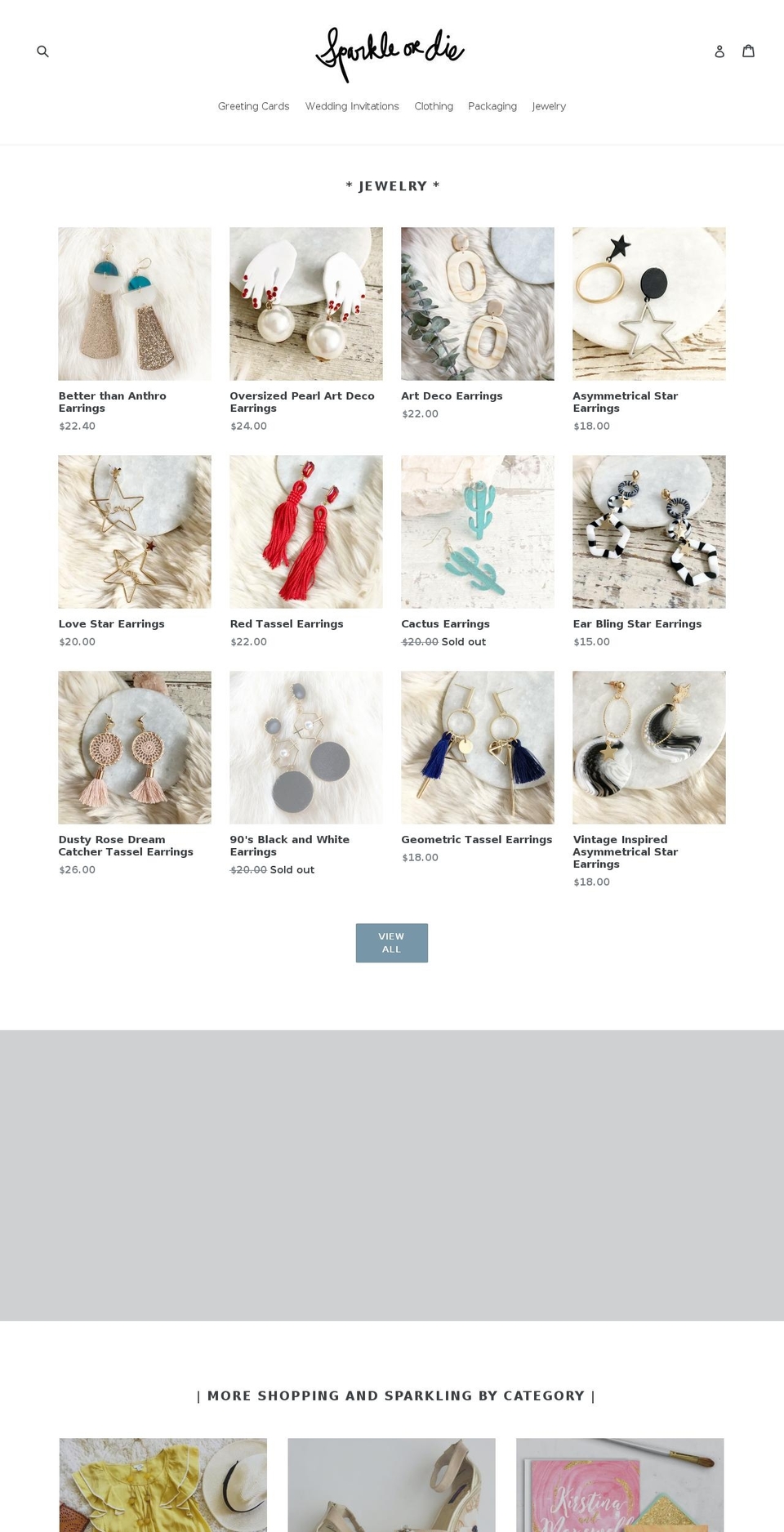 shopsparkleordie.com — Shopify storefront screenshot