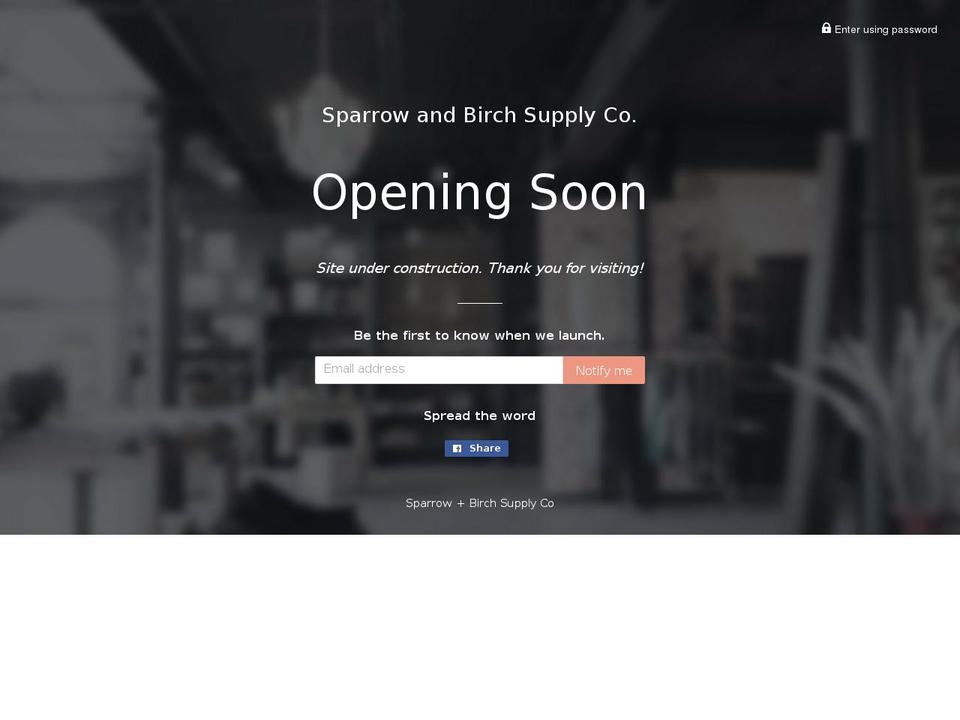 shopsparrowandbirch.com — Shopify storefront screenshot