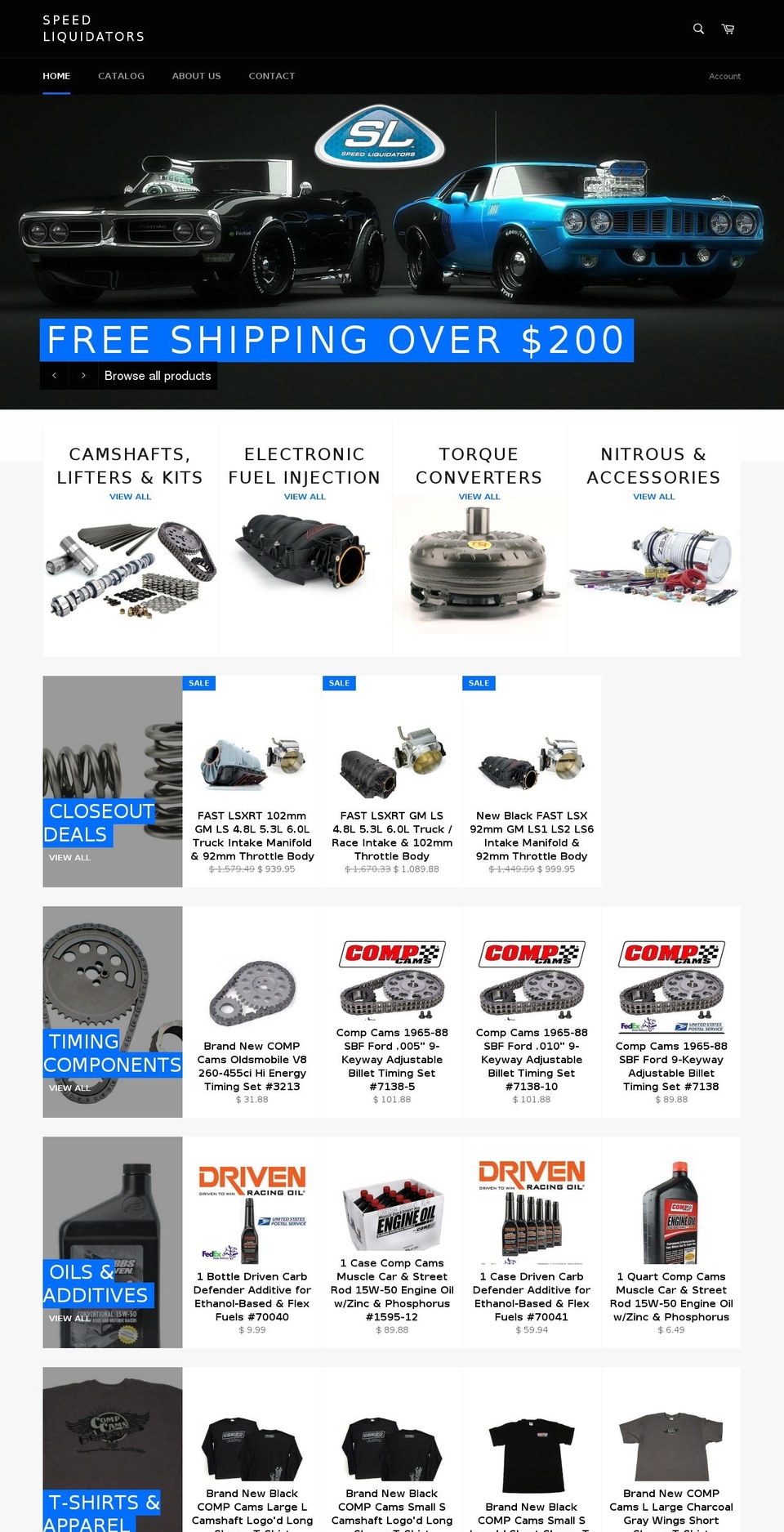 shopspeedliquidators.com shopify website screenshot