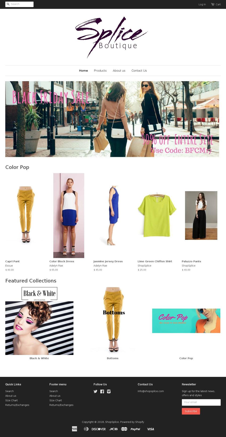 shopsplice.com — Shopify storefront screenshot